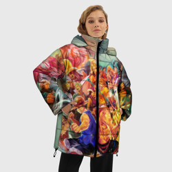 Женская зимняя куртка Oversize Реалистичные пираты One piece - фото 2
