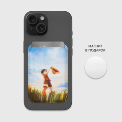 Картхолдер Magsafe магнитный Жизнерадостный монки в поле - фото 2