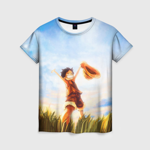 Женская футболка 3D с принтом Жизнерадостный МОНКИ в поле, вид спереди #2