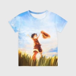 Детская футболка 3D Жизнерадостный монки в поле