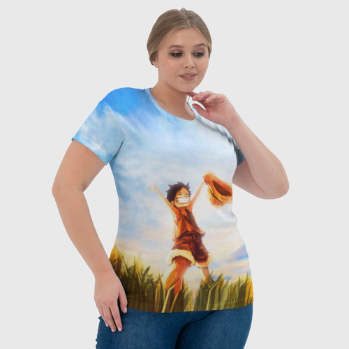 Женская футболка 3D с принтом Жизнерадостный МОНКИ в поле, фото #4
