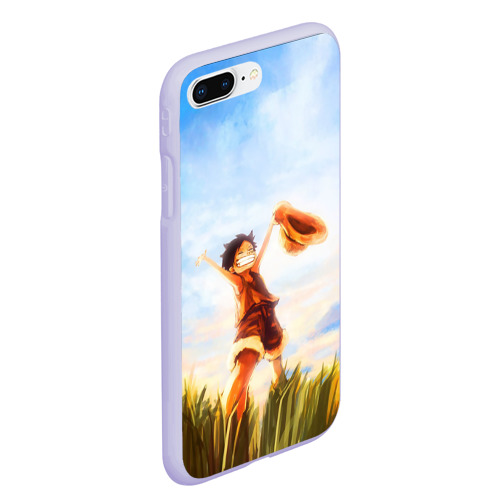 Чехол для iPhone 7Plus/8 Plus матовый Жизнерадостный монки в поле, цвет светло-сиреневый - фото 3