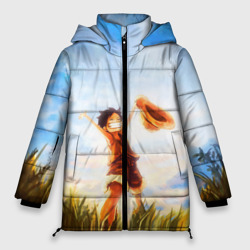 Женская зимняя куртка Oversize Жизнерадостный монки в поле