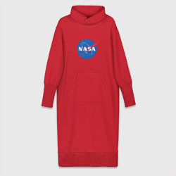 Платье удлиненное хлопок NASA лого