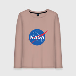 Женский лонгслив хлопок NASA лого