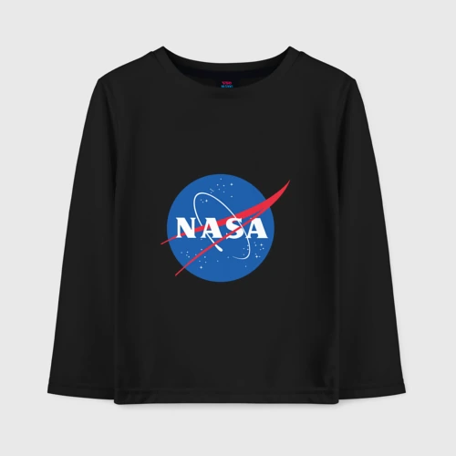 Детский лонгслив хлопок NASA лого