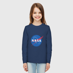 Детский лонгслив хлопок NASA лого - фото 2