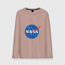 Мужской лонгслив хлопок NASA лого