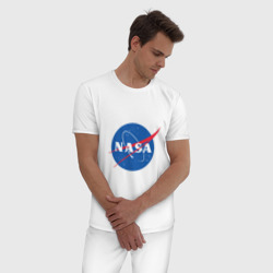 Мужская пижама хлопок NASA лого - фото 2