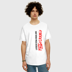 Мужская футболка хлопок Oversize Пауэрлифтинг - силовое троеборье - фото 2
