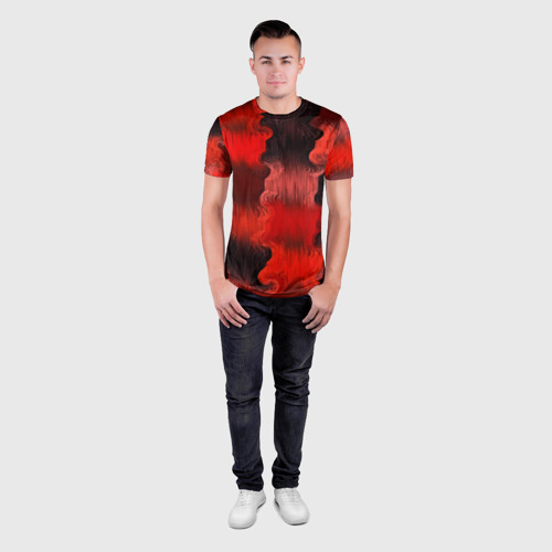 Мужская футболка 3D Slim Black&Red - фото 4