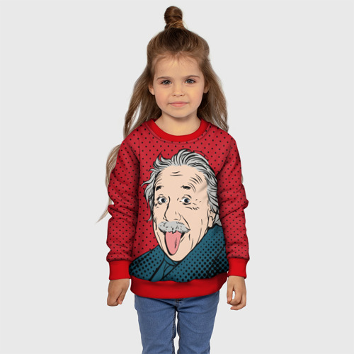 Детский свитшот 3D с принтом Альберт Эйнштейн, фото #4