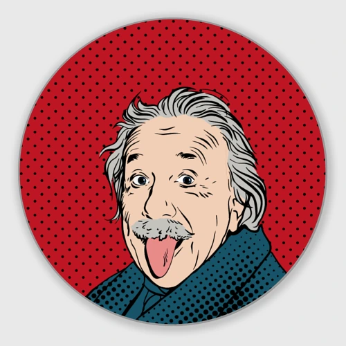 Круглый коврик для мышки Pop art физик