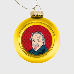 Ёлочный шар стеклянный/пластиковый Pop art физик