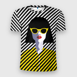 Мужская футболка 3D Slim Pop art girl