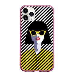 Чехол для iPhone 11 Pro Max матовый Pop art girl