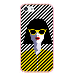 Чехол для iPhone 5/5S матовый Pop art girl