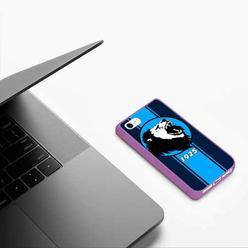 Чехол для iPhone 5/5S матовый Сила льва, цвет фиолетовый - фото 5