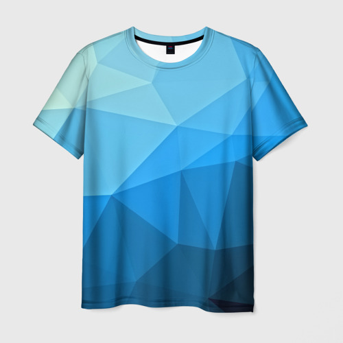 Мужская футболка 3D geometric blue, цвет 3D печать