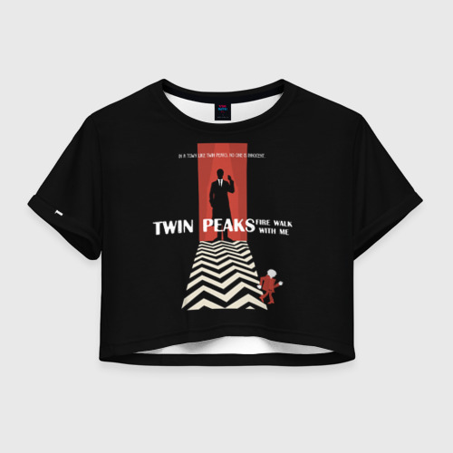 Женская футболка Crop-top 3D Twin Peaks, цвет 3D печать