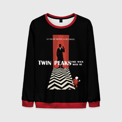 Мужской свитшот 3D Twin Peaks, цвет красный