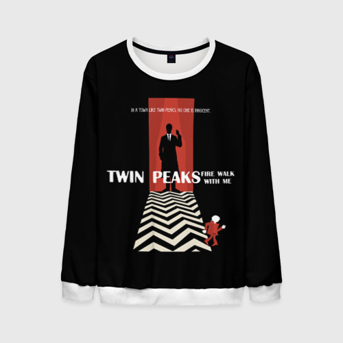 Мужской свитшот 3D Twin Peaks, цвет белый