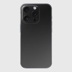 Чехол для iPhone 15 Pro силиконовый с защитой камеры Carbon