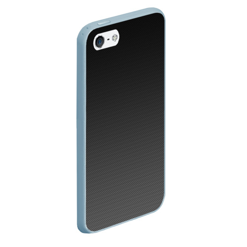 Чехол для iPhone 5/5S матовый Carbon, цвет голубой - фото 3