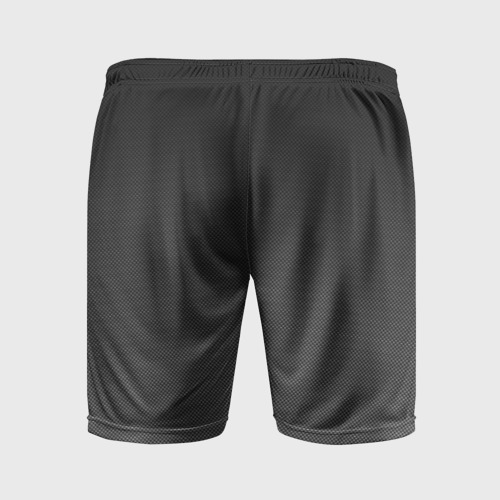 Мужские шорты спортивные с принтом Carbon, вид сзади #1