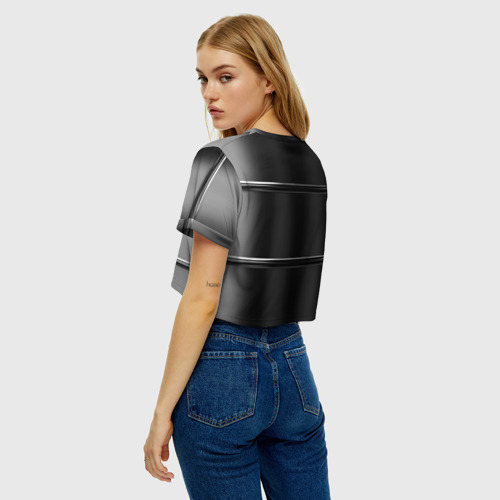 Женская футболка Crop-top 3D Нефть, цвет 3D печать - фото 5