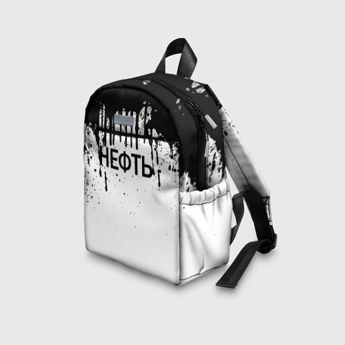 Детский рюкзак 3D с принтом Нефть, вид сбоку #3