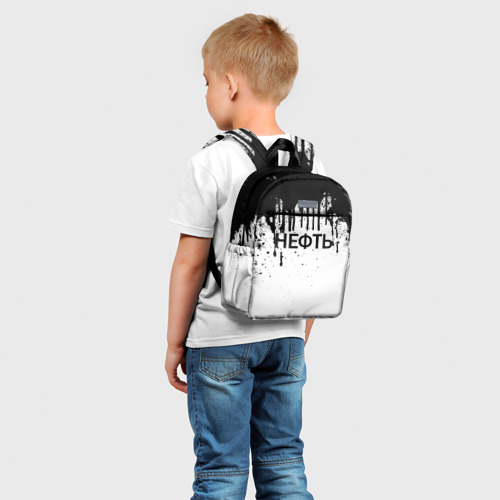Детский рюкзак 3D с принтом Нефть, фото на моделе #1