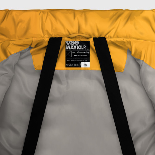 Зимняя куртка для девочек 3D Закат, цвет светло-серый - фото 7