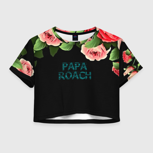 Женская футболка Crop-top 3D Papa Roach, цвет 3D печать