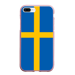 Чехол для iPhone 7Plus/8 Plus матовый Флаг Швеции