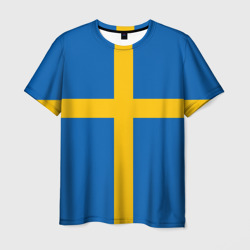 Мужская футболка 3D Флаг Швеции