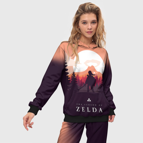 Женский костюм с толстовкой 3D The Legend of Zelda, цвет черный - фото 3
