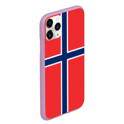 Чехол для iPhone 11 Pro Max матовый Флаг Норвегии - фото 2