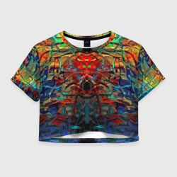 Женская футболка Crop-top 3D Psychedelic