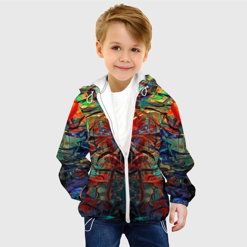 Детская куртка 3D Psychedelic, цвет белый - фото 3