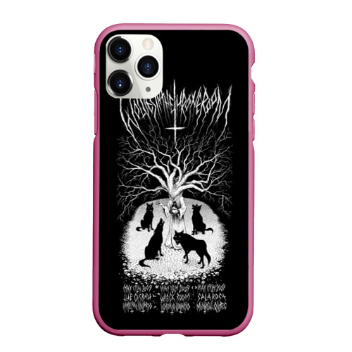 Чехол для iPhone 11 Pro Max матовый Wolves in the Throne Room, цвет малиновый