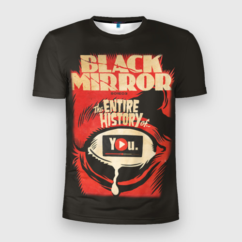 Мужская футболка 3D Slim Black Mirror, цвет 3D печать