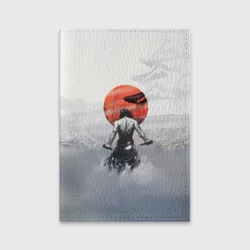 Обложка для паспорта матовая кожа Японский самурай