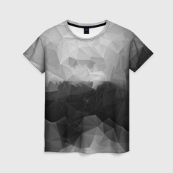 Женская футболка 3D Polygon gray