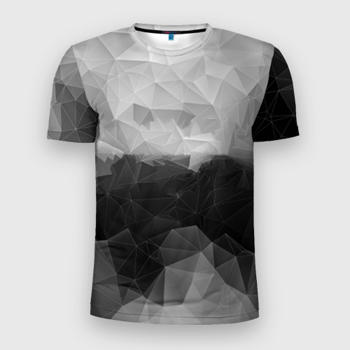 Мужская Спортивная футболка Polygon gray (3D)