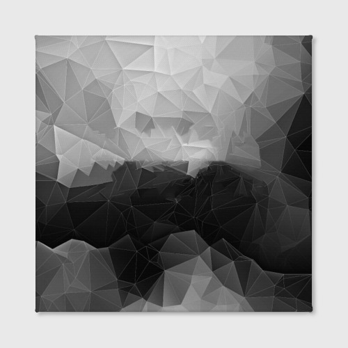Холст квадратный Polygon gray, цвет 3D печать - фото 2