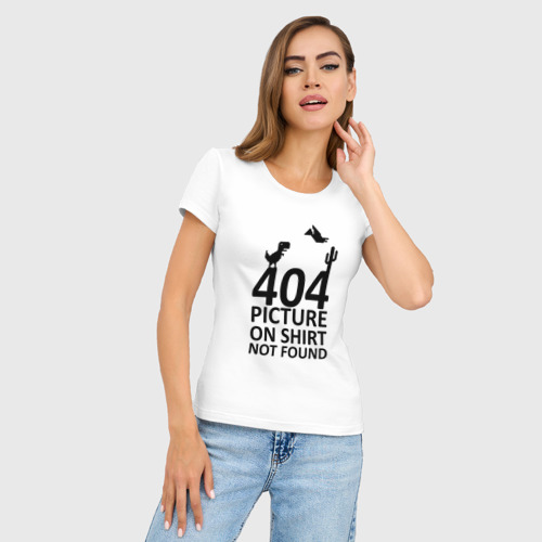 Женская футболка хлопок Slim 404 not found - фото 3