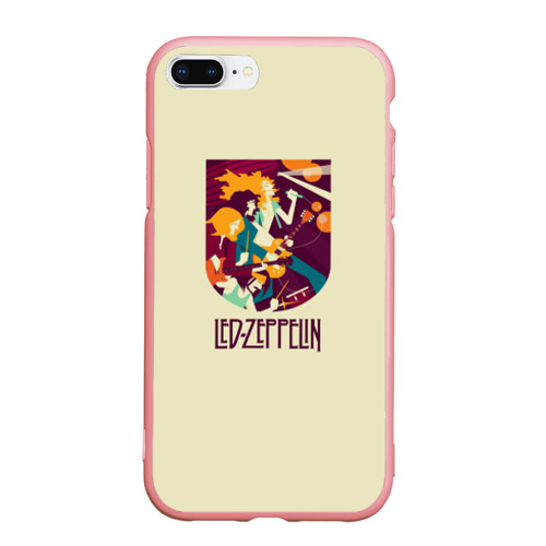 Чехол для iPhone 7Plus/8 Plus матовый Led Zeppelin Art, цвет баблгам