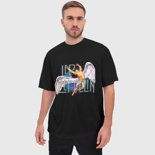 Мужская футболка oversize 3D Led Zeppelin Angel, цвет 3D печать - фото 3