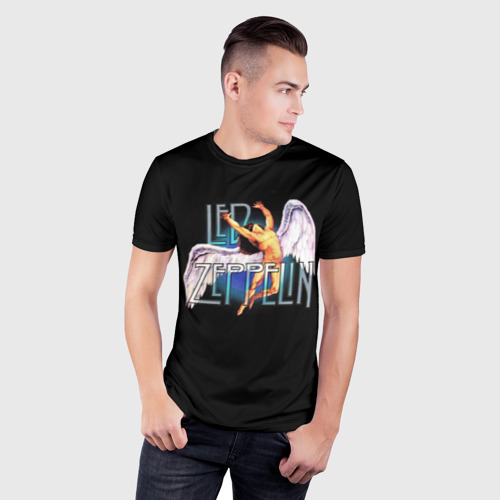 Мужская футболка 3D Slim Led Zeppelin Angel, цвет 3D печать - фото 3